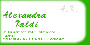 alexandra kaldi business card